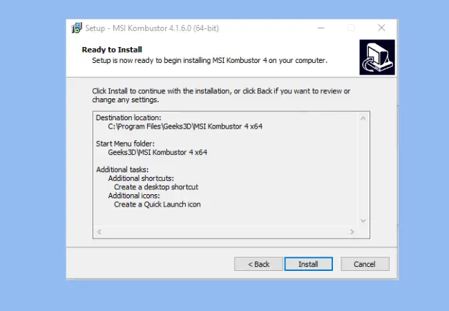 Once the installation is complete, click Finish to exit the installer.